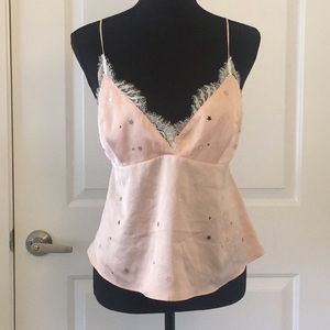 For love&lemon.Silk halter top